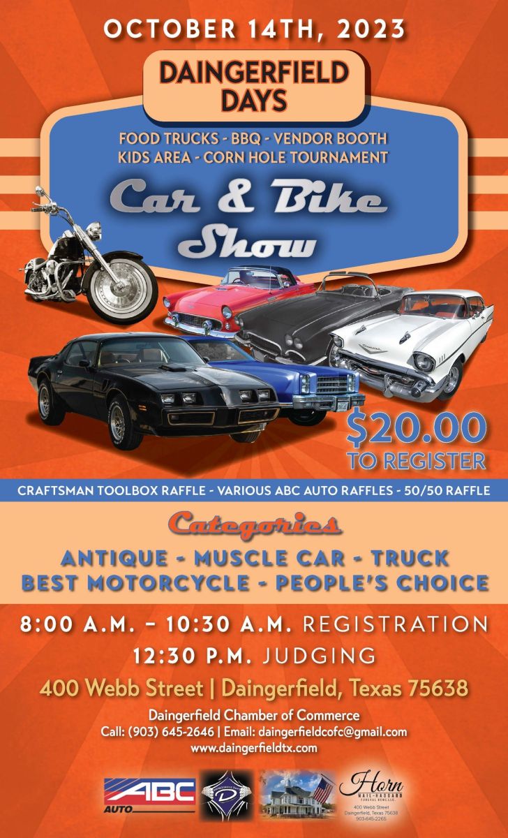 flyer w/ muscle cars on it