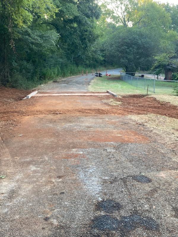 completed culvert replacement road